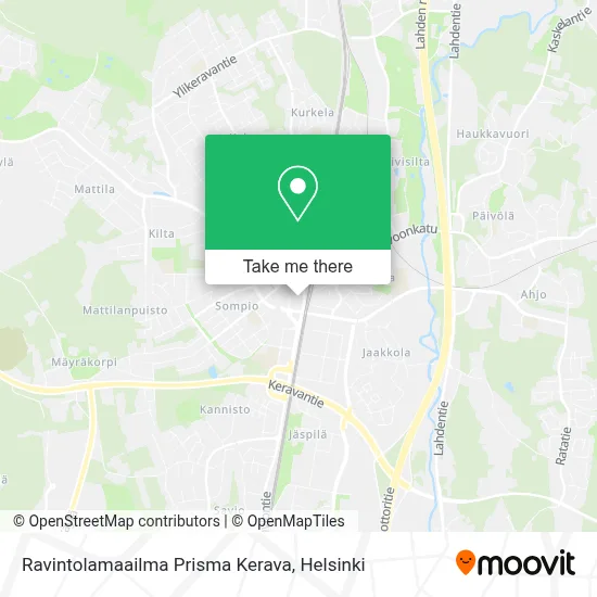Ravintolamaailma Prisma Kerava map