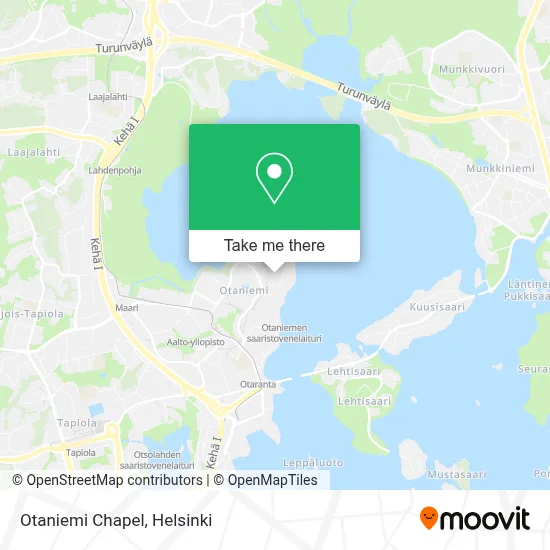Otaniemi Chapel map