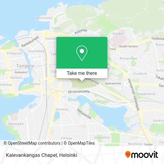 Kalevankangas Chapel map
