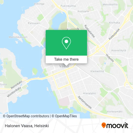 Halonen Vaasa map