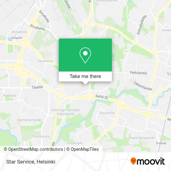 Star Service map