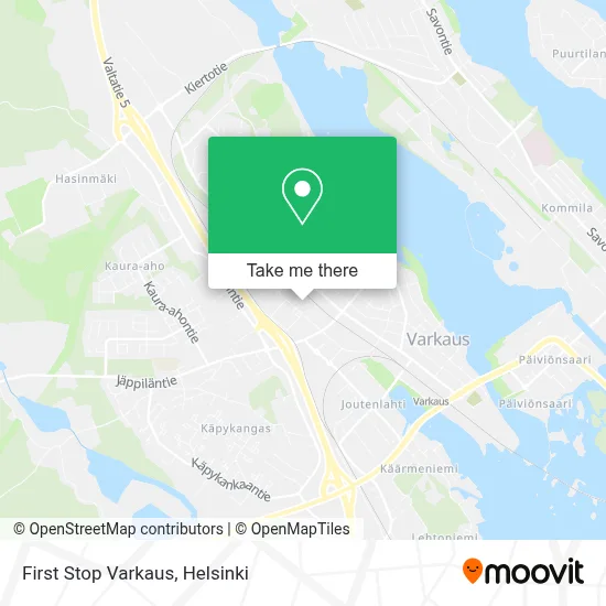 First Stop Varkaus map