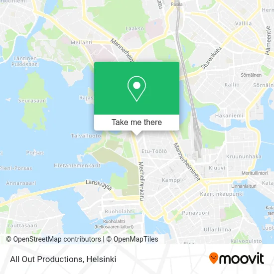 All Out Productions map