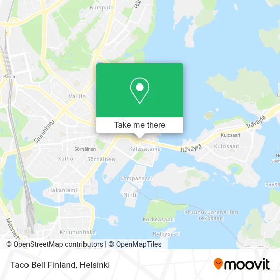 Taco Bell Finland map