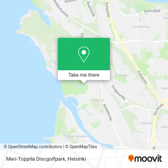 Meri-Toppila Discgolfpark map