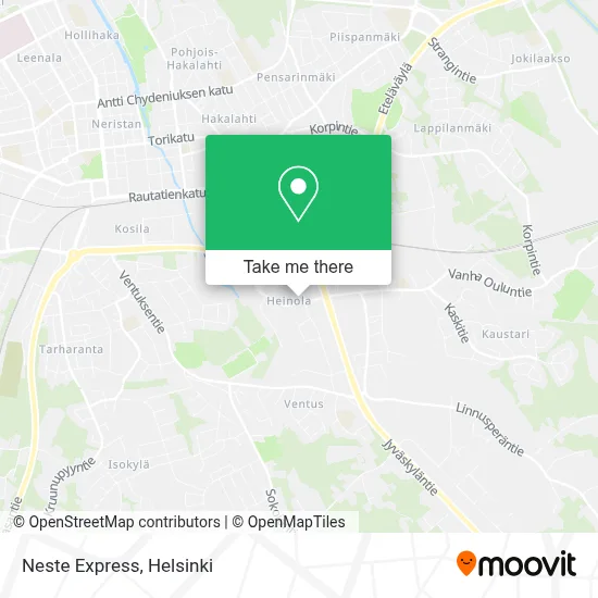 Neste Express map