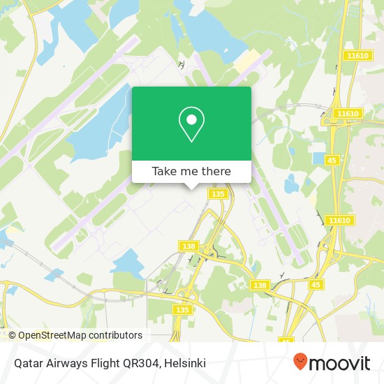 Qatar Airways Flight QR304 map