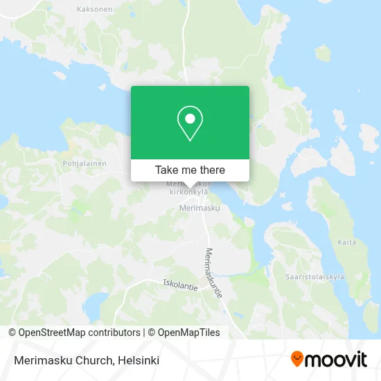 Merimasku Church map