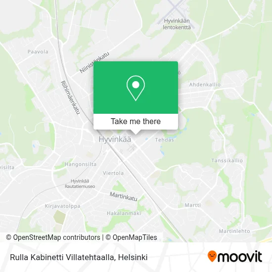 Rulla Kabinetti Villatehtaalla map