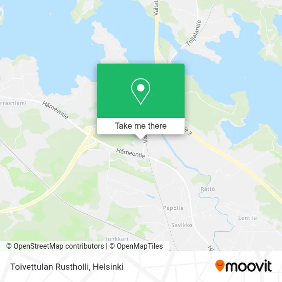 Toivettulan Rustholli map