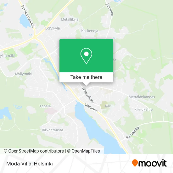 Moda Villa map