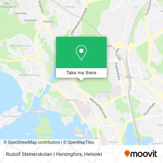 Rudolf Steinerskolan I Helsingfors map