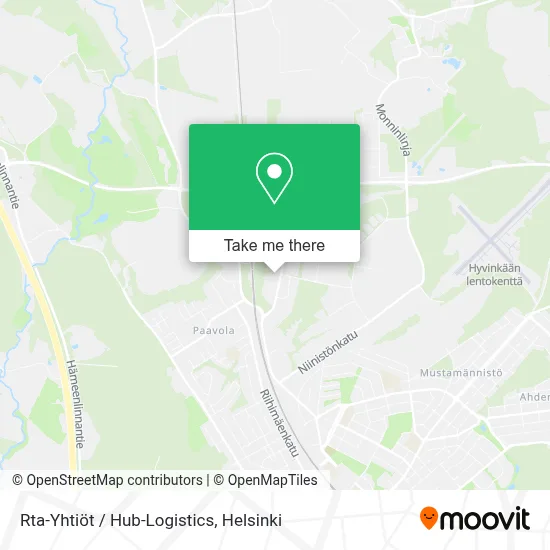 Rta-Yhtiöt / Hub-Logistics map