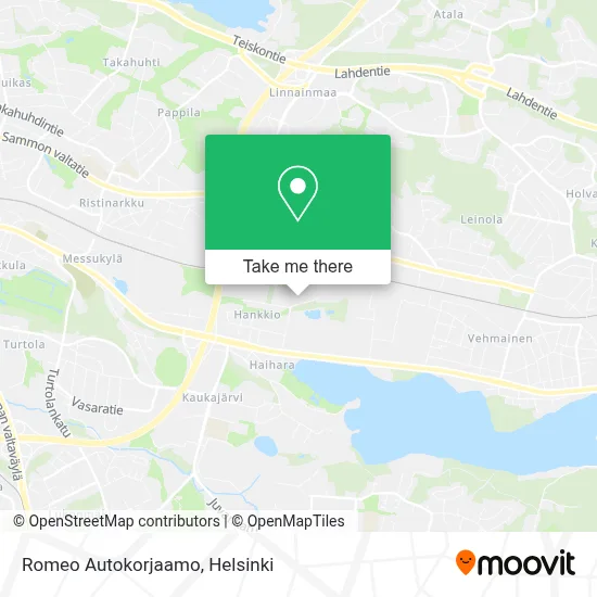 Romeo Autokorjaamo map