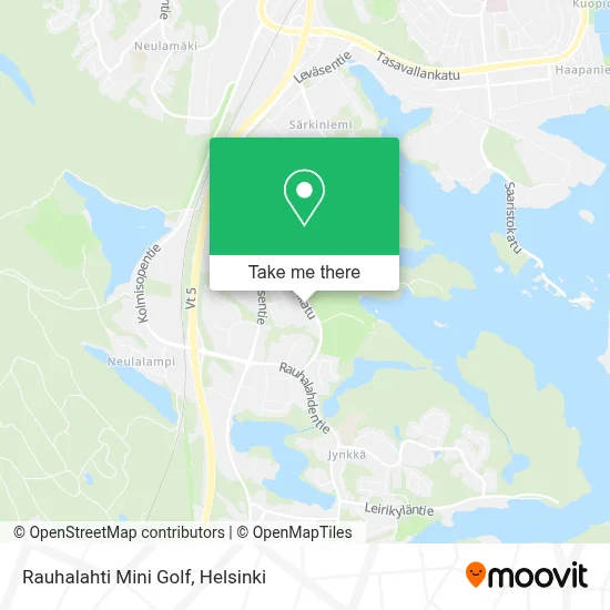 Rauhalahti Mini Golf map