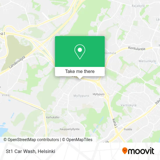 St1 Car Wash map