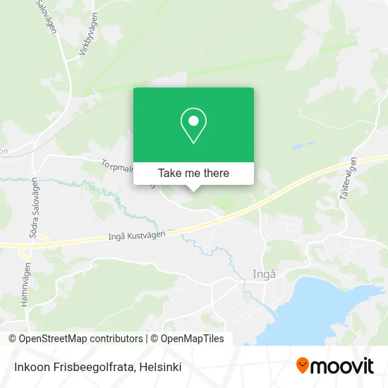 Inkoon Frisbeegolfrata map