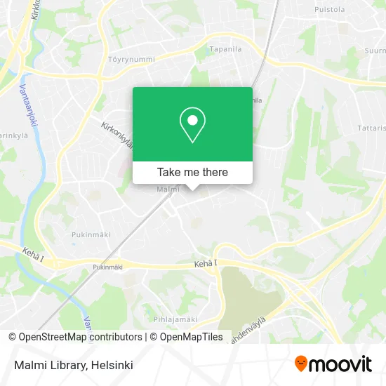 Malmi Library map
