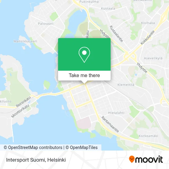 Intersport Suomi map