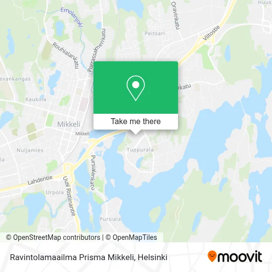 Ravintolamaailma Prisma Mikkeli map