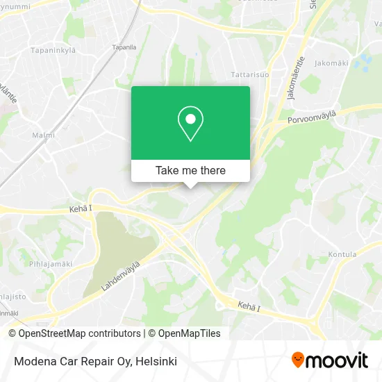 Modena Car Repair Oy map