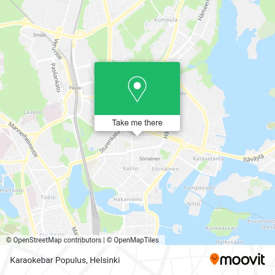 Karaokebar Populus map