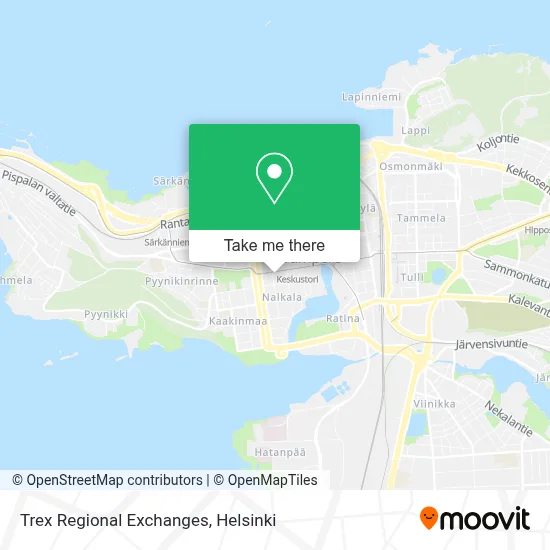 Trex Regional Exchanges map