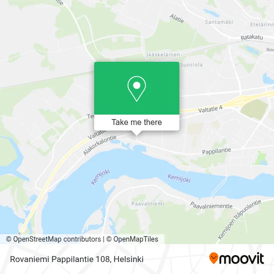 Rovaniemi Pappilantie 108 map