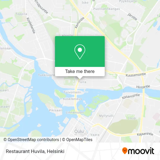 Restaurant Huvila map