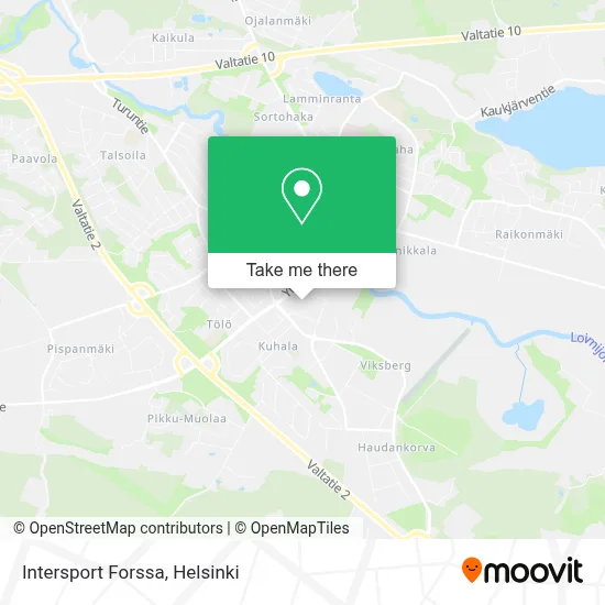 Intersport Forssa map