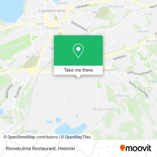 Rinnekulma Restaurant map