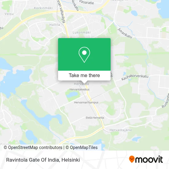 Ravintola Gate Of India map