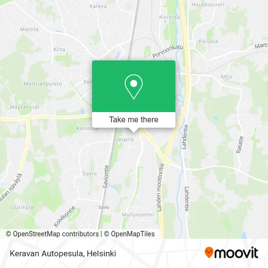 Keravan Autopesula map