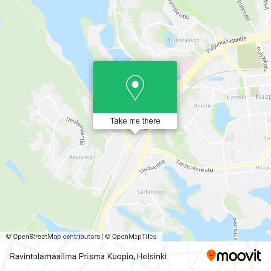 Ravintolamaailma Prisma Kuopio map
