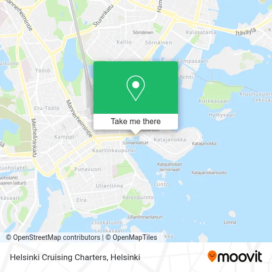 Helsinki Cruising Charters map