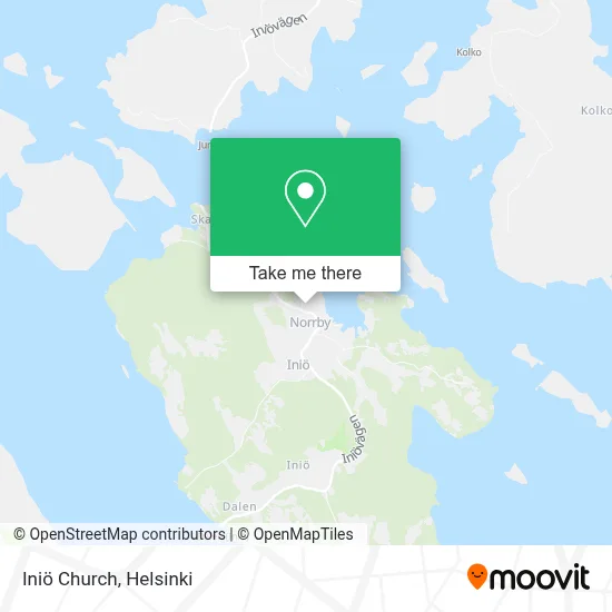 Iniö Church map