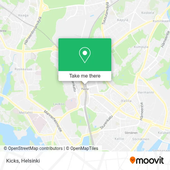 Kicks map