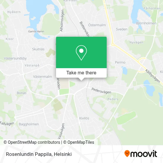 Rosenlundin Pappila map