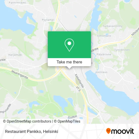 Restaurant Pankko map