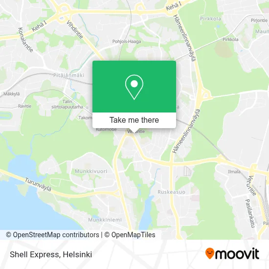 Shell Express map
