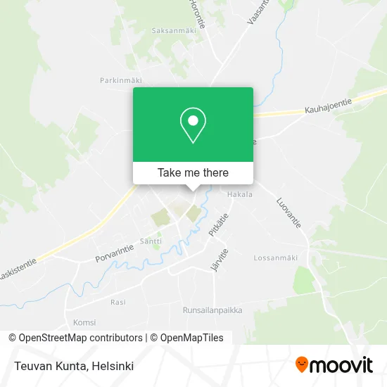 Teuvan Kunta map