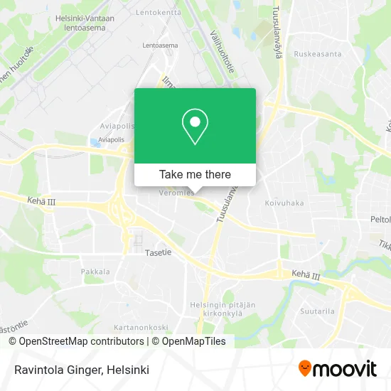 Ravintola Ginger map