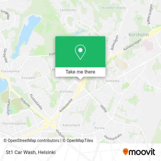 St1 Car Wash map