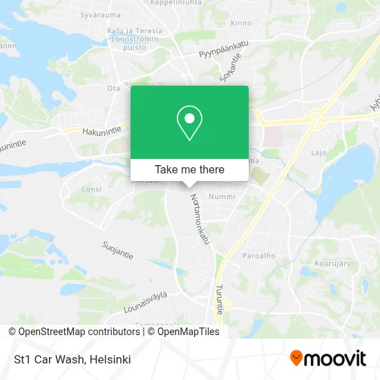 St1 Car Wash map