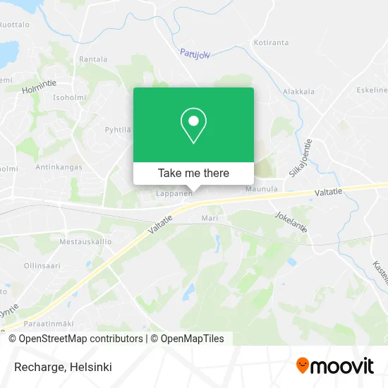 Recharge map