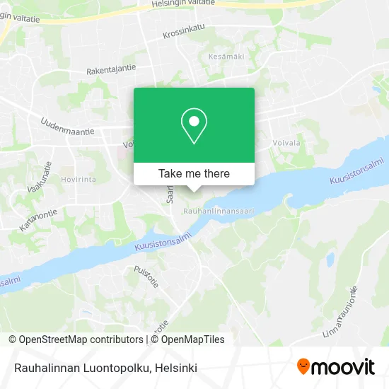 Rauhalinnan Luontopolku map