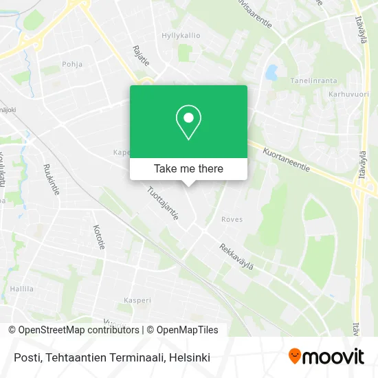 Posti, Tehtaantien Terminaali map