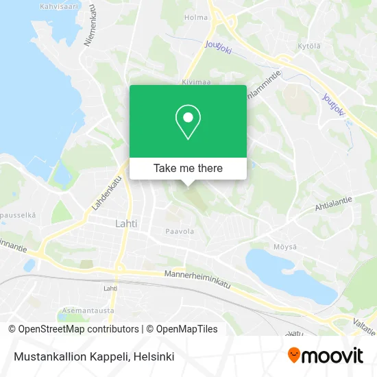Mustankallion Kappeli map