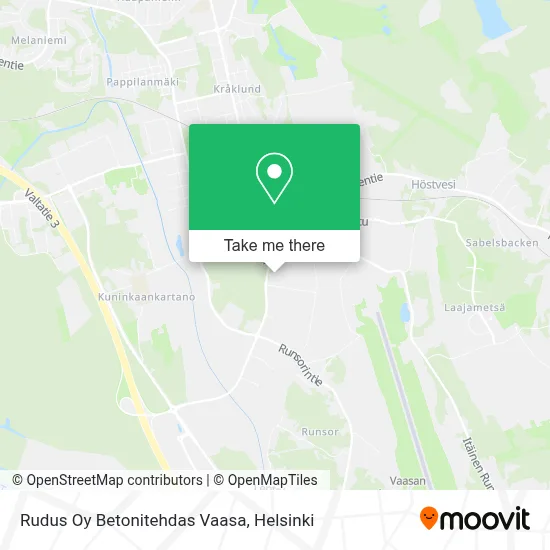 Rudus Oy Betonitehdas Vaasa map