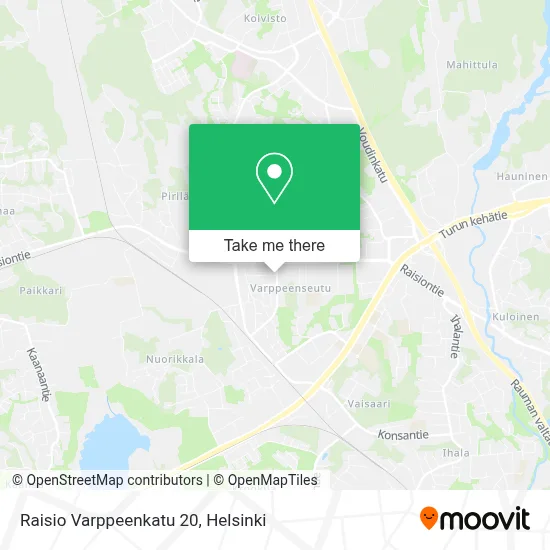Raisio Varppeenkatu 20 map